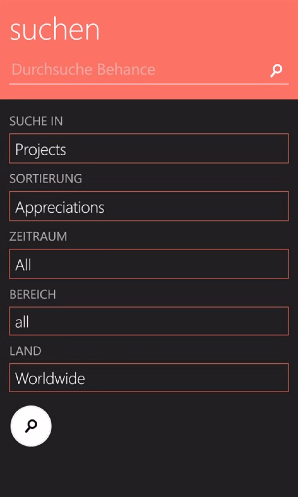 Search in German