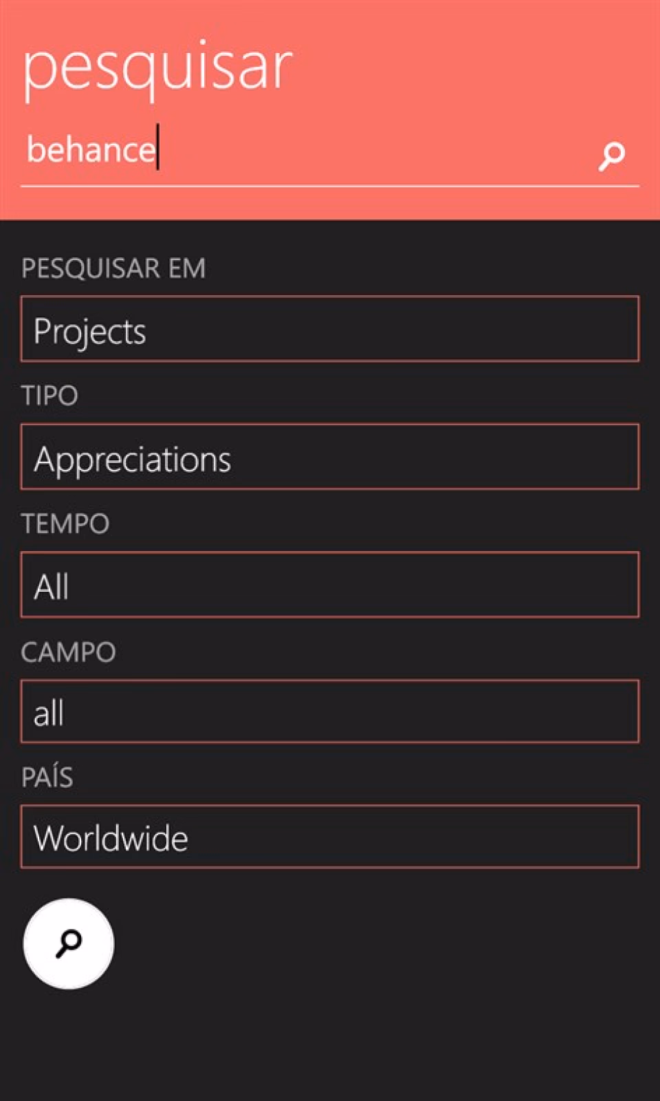 Search in Portuguese