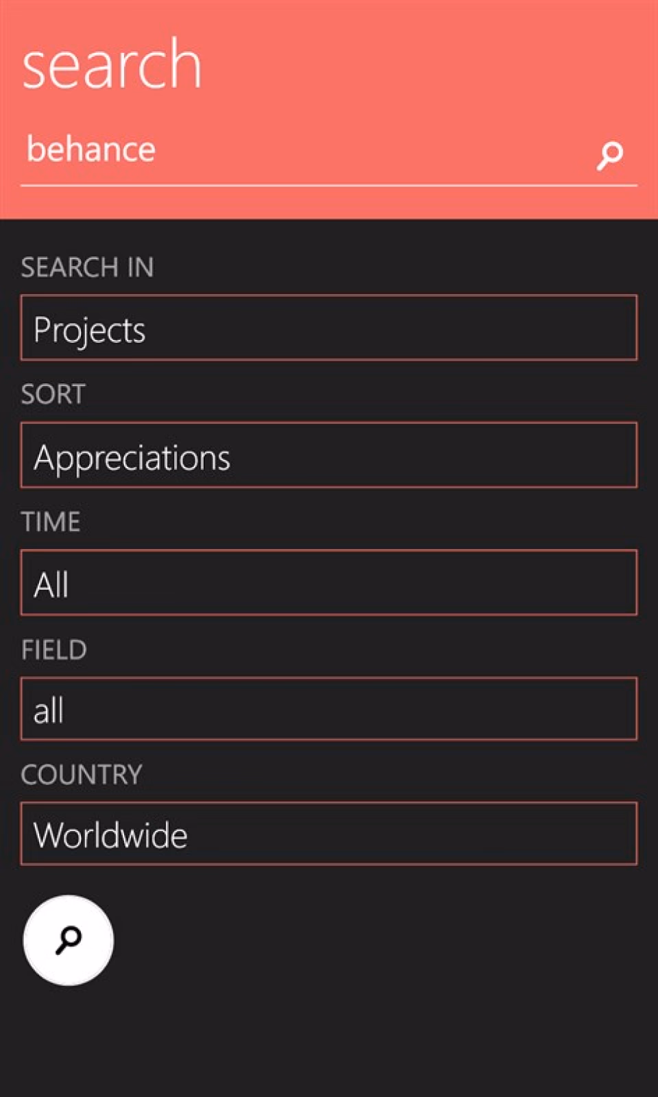Search page